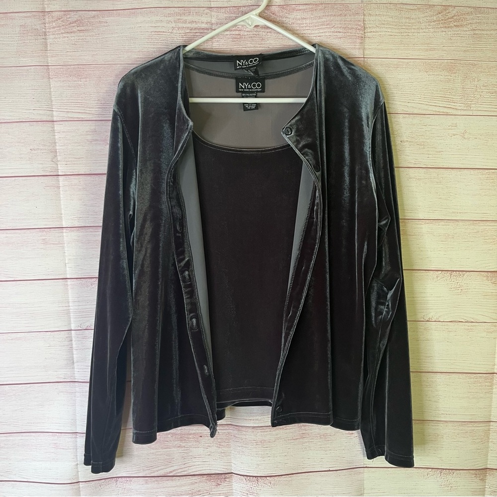 NY & CO 2 Piece Feat Velvet Tank and Sweater Size XL